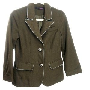 SASHIMI ARMY GREEN BLAZER SZ SMALL WOOL BLEND